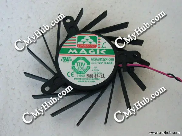 Оригинальный Для защиты MGA7012ZR-020 DC12V 0.63A 2Pin 2 провода GPU Вентилятор охлаждения |