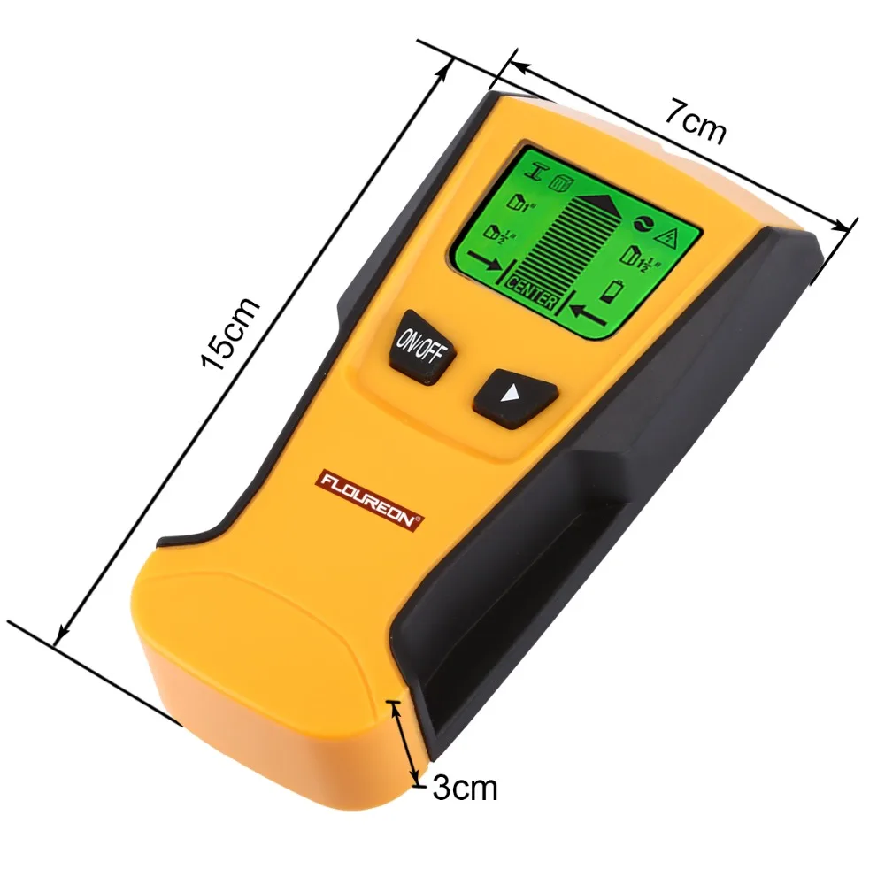 3 IN 1 DETECTOR STUD METAL AC LIVE WIRE TOOL MEASURE ELECTRICIAN BUILDER P365