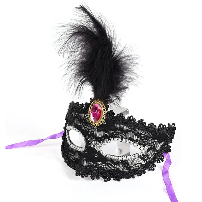 Sexy-Half-Face-Mask-Women-Lady-Feather-Mask-Lace-Fringed-Pearl-Party-Venetian-Costume-Ball-Bar