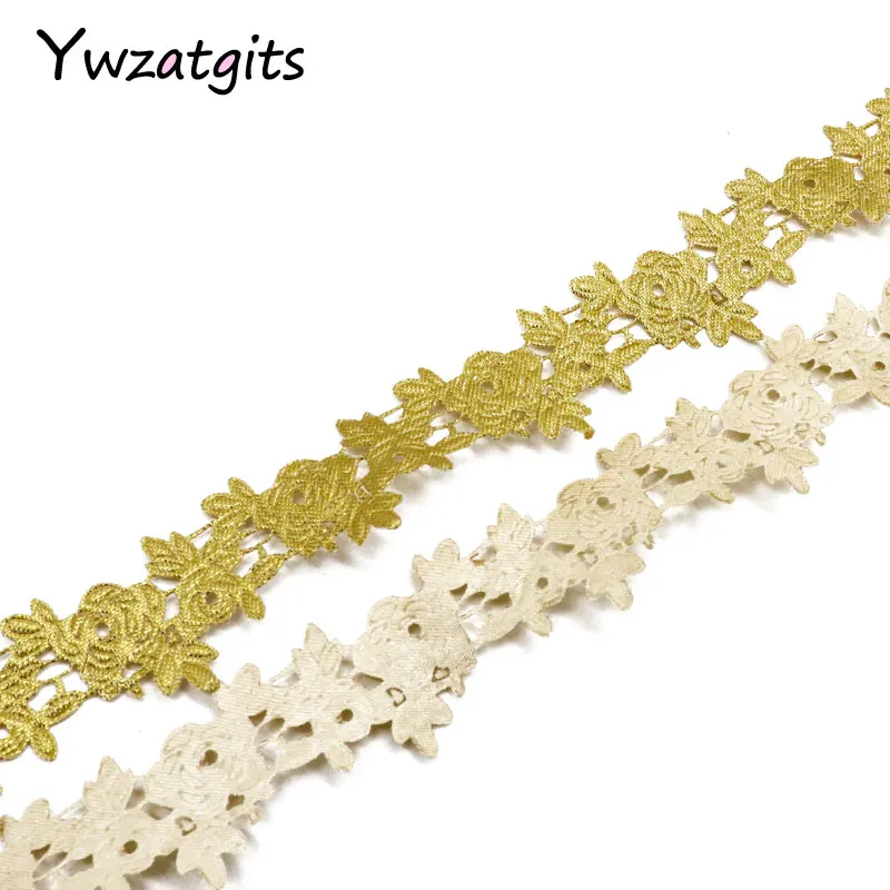 Ywzatgits 23 мм разноцветный вариант Цветочная лента Швейное Ремесло кружевная отделка украшение DIY швейное украшение 2y/lot YP0608