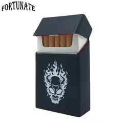 НОВЫЙ Fire Skull Стиль провести 20 силиконовые портсигар Мода Обложка эластичная резиновая Портативный человек/Для женщин портсигар рукавом