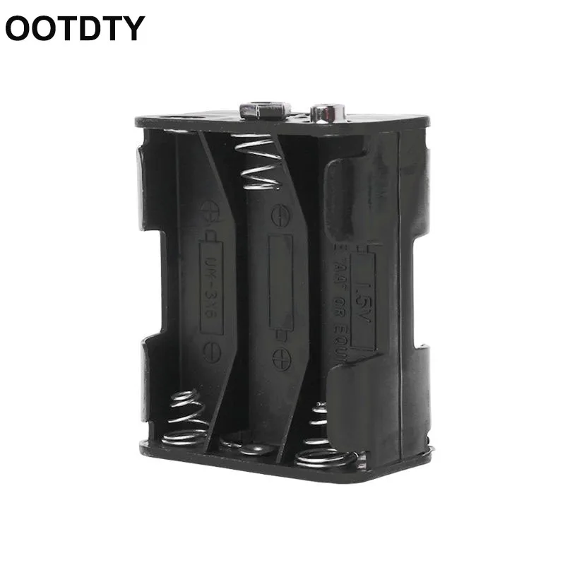 

Battery Holder Double Side 6x1.5V AA Buckle Box Case Cell DIY Clip Container Spring Black