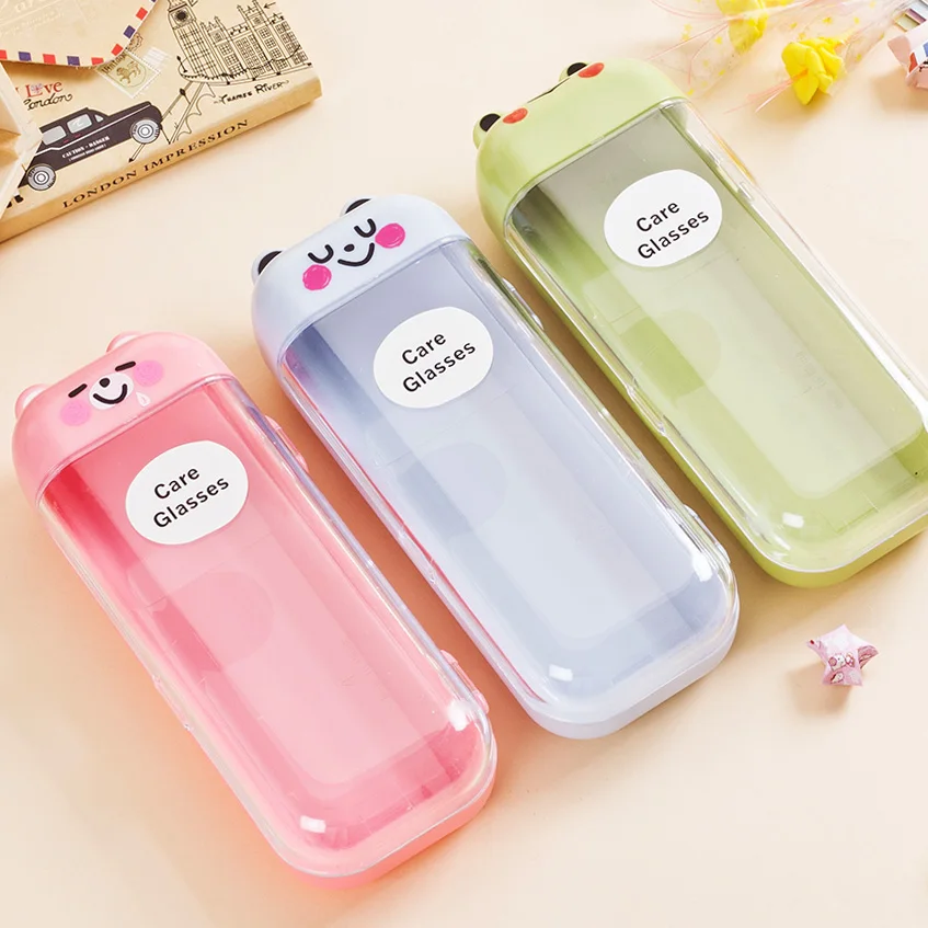 Freeshipping Carton Plastic Sunglasses Box Children Pencil font b Case b font font b Cute b