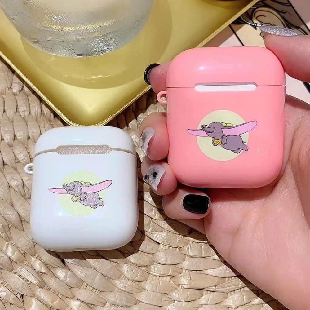 

For AirPods Case Cute Fly elephant Cartoon Pattern Protective Cover Bluetooth Wireless Earphone Case sFor Airpods Hard PC Case