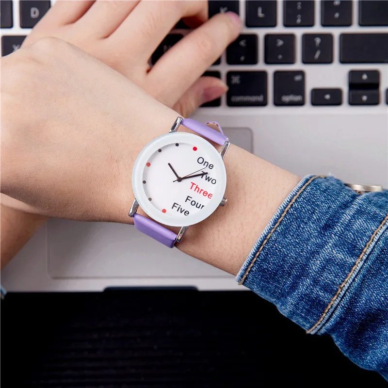 Young Lady Simple Quartz Watch Fashion Casual Girl Kids Watches Gift