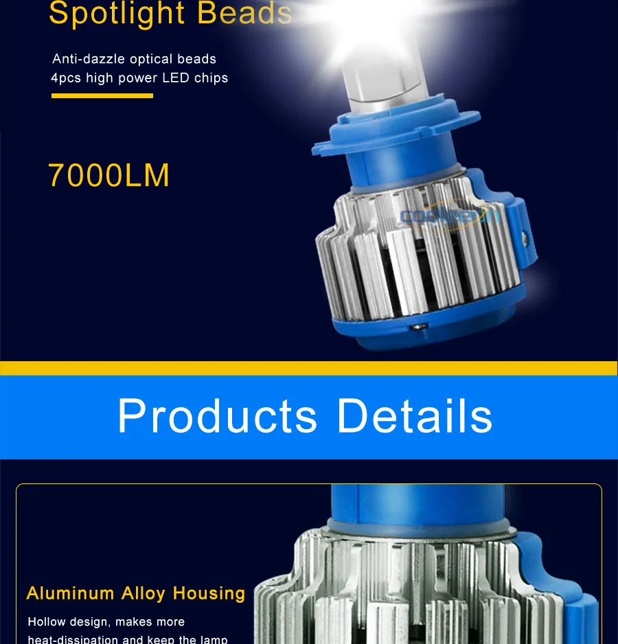 LED car headlight lamp bulb headlamp lighting (9)