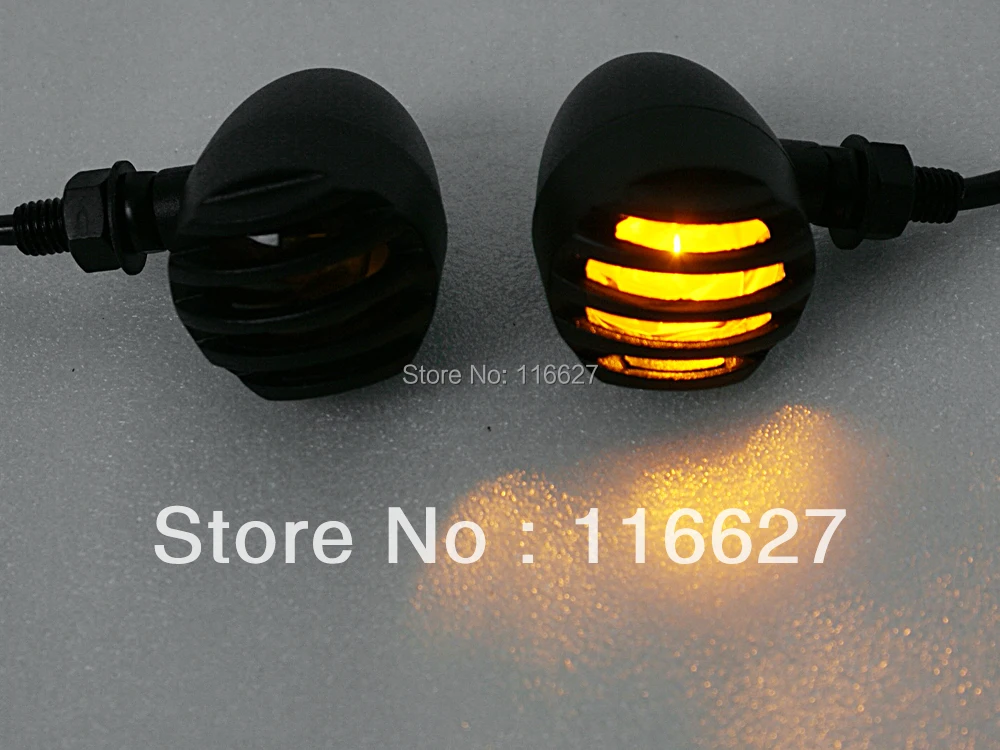 

Robber Black Finned Grill Amber Turn Signal for Yamaha Road Star V Star Raider