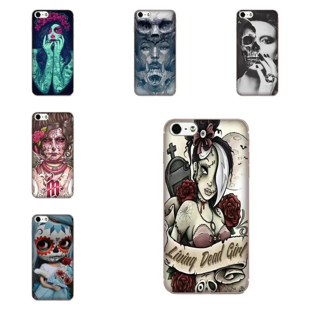 

For Apple iPhone X XS Max XR 4 4S 5 5C 5S SE 6 6S 7 8 Plus Print Mobile Phone Shell Catrina Girl