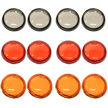 4 Uds Indicador de luz intermitente cubierta de lente para Harley Sportster 883 1200 Touring Road King Dyna Heritage Softail