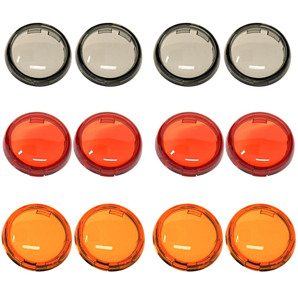 4pcs Turn Signal Light Indicator Lens Cover For Harley Sportster 883 1200 Touring Road King Dyna