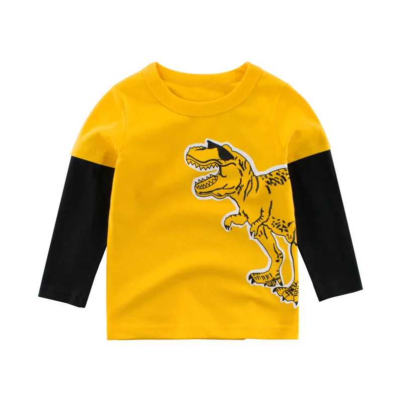 CYSINCOS, Детская футболка с длинными рукавами одежда с рисунками животных для мальчиков одежда из хлопка для малышей Детские повседневные футболки, детская футболка