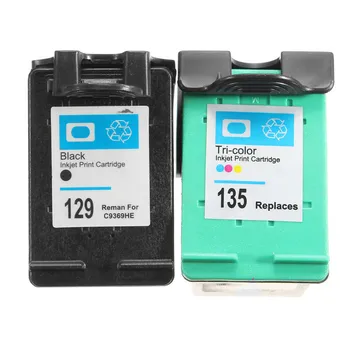 

Hisaint Black + Color Inkjet for HP 129 135 C9364HE C8766HE HP DeskJet 6940/5943/5940/6943 Printer Ink Cartridge for hp129 hp135
