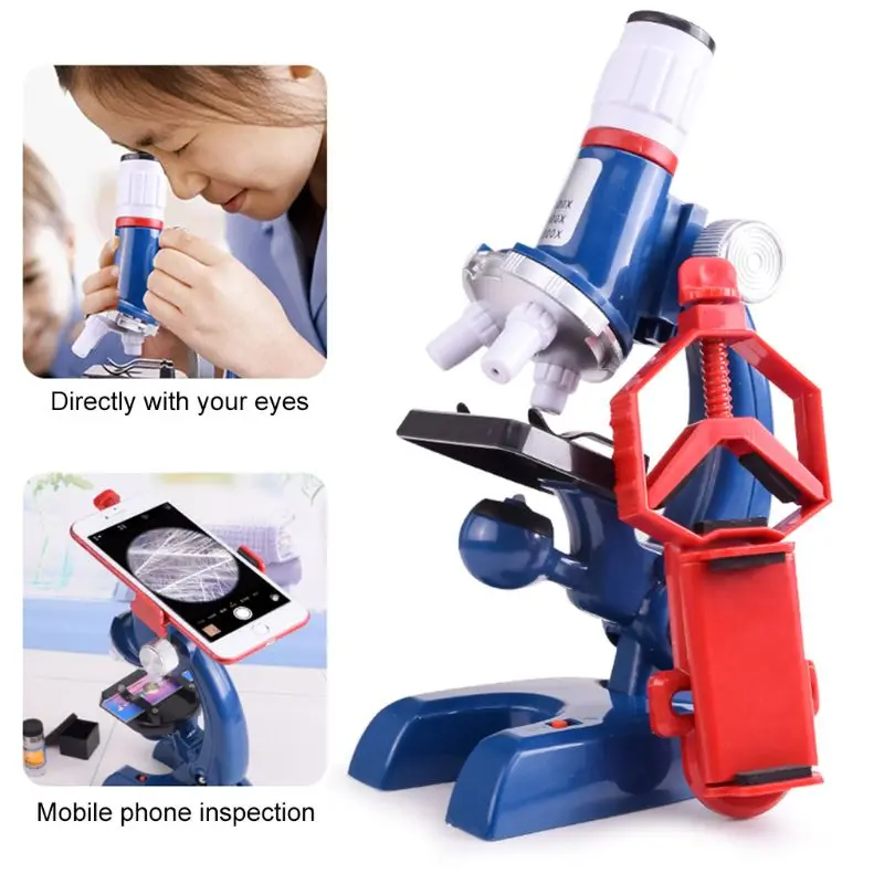

Biological microscope 1pc 100X-1200X Educational Gift School House Toy For Children Microscope Kit Lab LED Useful microscopes