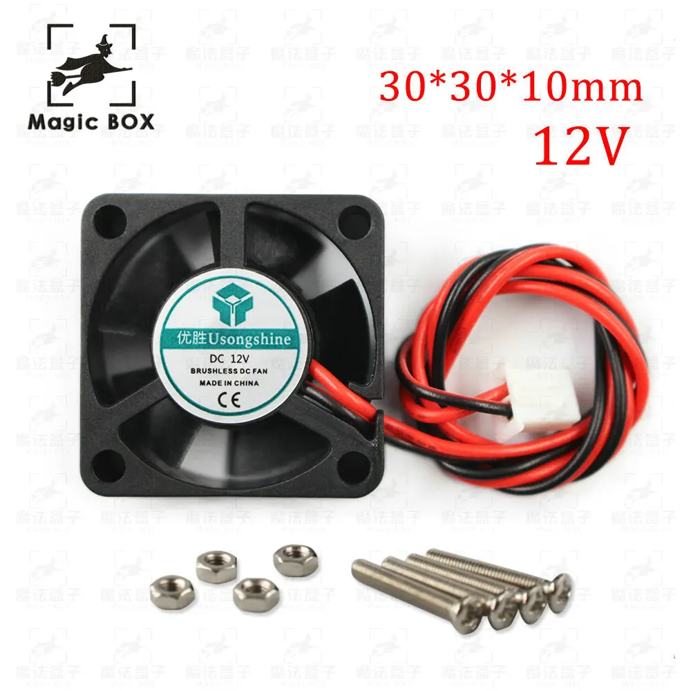 Вентилятор для 3D-принтера 3010 2 контакта 30 мм 30x30x10 мм 3 см вентилятор для видеокарты DC 5 В/12 В/24 В 3010 2P 1 шт