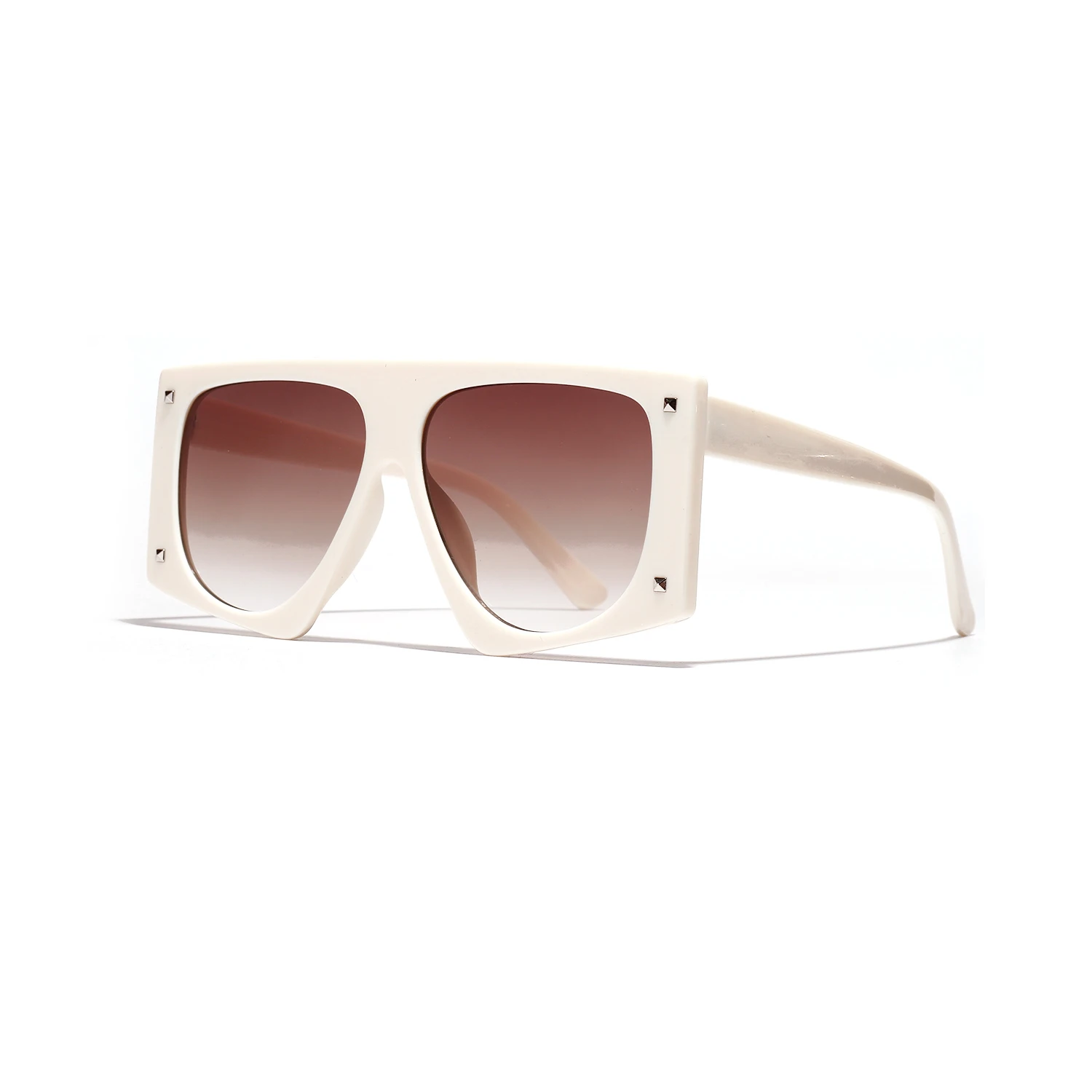 GIFANSEE для женщин негабаритных Квадратные Солнцезащитные очки для Винтаж дизайн защита от солнца очки многоугольные линзы заклепки uv400 люксовый бренд