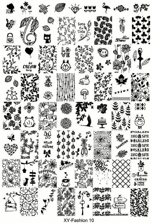 Шаблон для дизайна ногтей Акриловые животные и растения, павлин и алфавит смешанный дизайн DIY лак изображения ногтей штамповки пластины 21x14,5 см