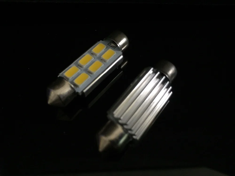 CANBUS 4300K теплый белый 31 мм 36 39 41 6SMD светодиодный купол Festoon номерной знак крыша