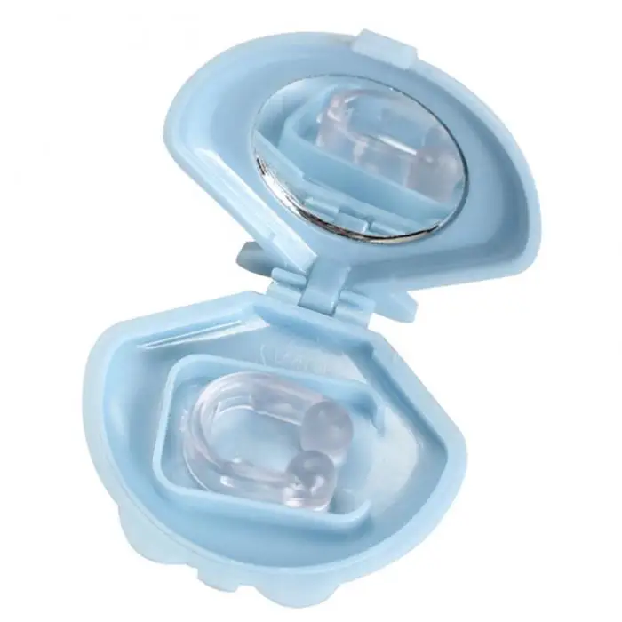 Silicone Anti Snoring Sleep Aids Stop Snore Nose Vents Snore Reducing Relief Device Snoring Nose Clip with Case SDFA88