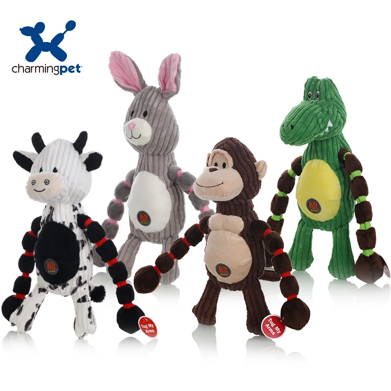

Charmingpet pet dog toys Cow Monkey crocodile Rabbit pet training Squeak Toys
