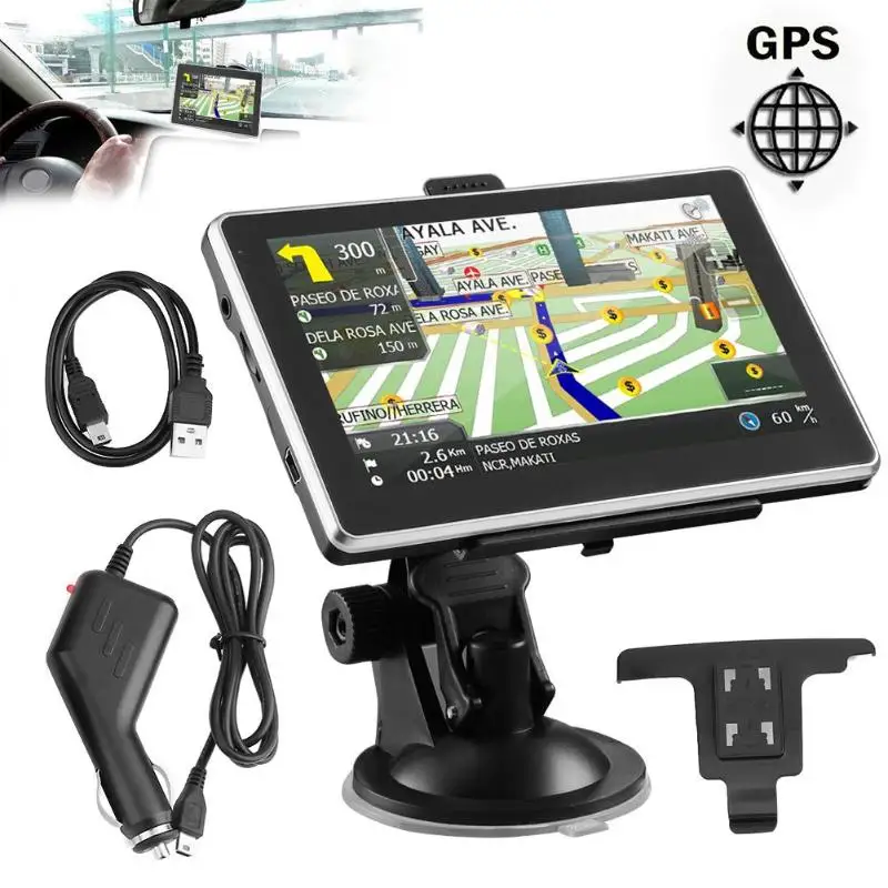

VODOOL Portable 5 Inch Touch Screen 8GB Car Navigation GPS Navigator FM AV-IN SAT NAV with Map Auto GPS Navigation Navigasyon