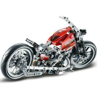 Горячая 378 шт техника мотоцикл Строительная модель Harley; транспортное средство конструктор, блоки Набор игрушек подарок