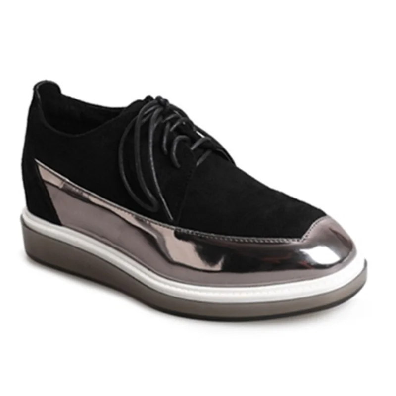 

2018 Spring Autumn New Retro Square Head Shoes Lace Platform Shoes Casual Student Girl Shoes