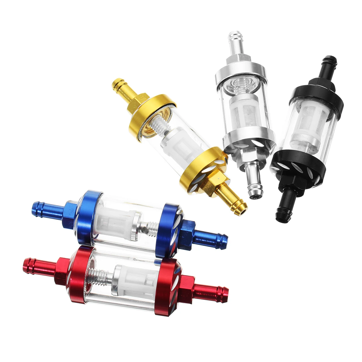 1Pcs 7mm Motorcycle Motocross Oil Filter Gas Fuel Filters Universal Fit