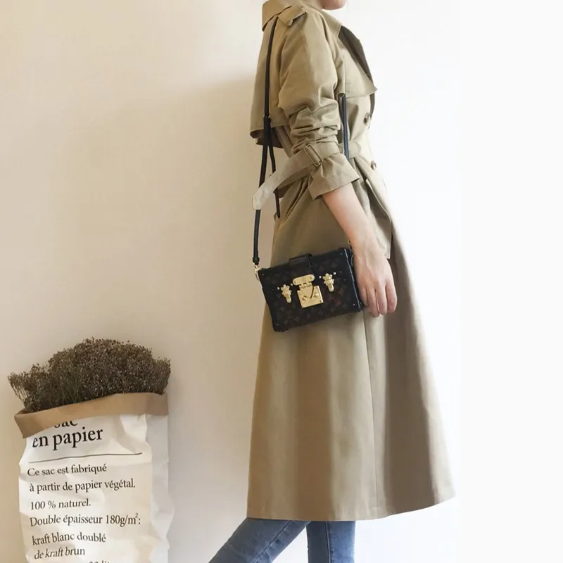 2020 Autumn Winter New Women's Casual trench Coat Oversize Double Breasted Vintage Washed Outwear Loose Clothing TR4
