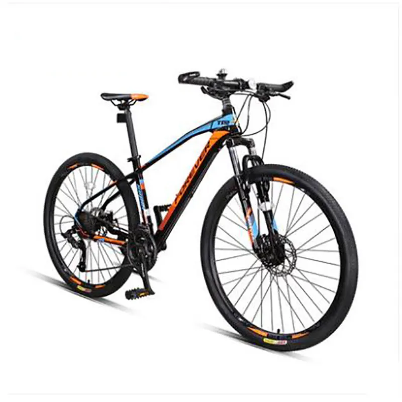 Mountain Bicycle Cross Country Aluminum Alloy Double Shock Absorption 27 Speed Variable Speed for Male Adults