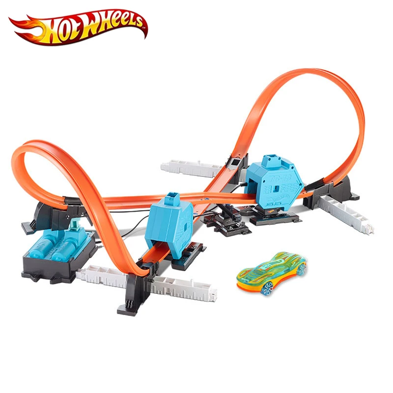 Hot Wheels спортивные автомобили 4 стиля трек в 1 Детская игрушка строитель усилитель