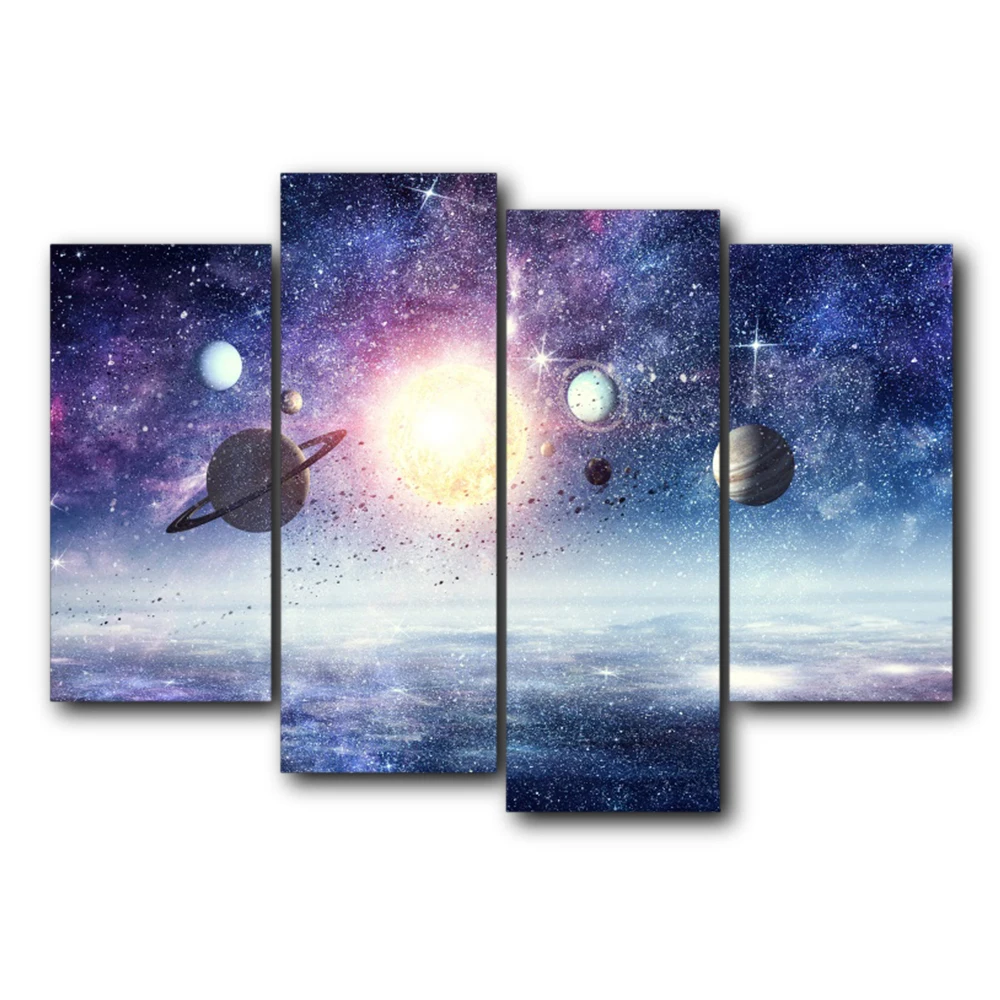 

Art Canvas Painting Science Fiction Universe Posters and Prints for Wall Decor Living Room Wedding Home Decoration No Frame