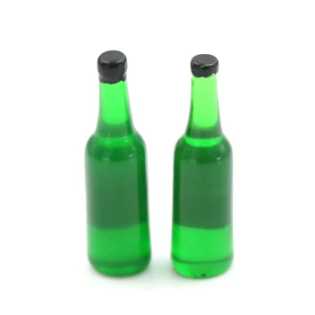 

1:12 Scale Beer Wine Drink Bottle Dollhouse Miniature Toy Doll Food Kitchen Living Room Accessories 2pcs/lots