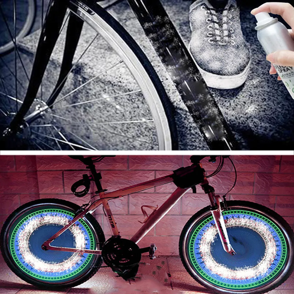 Ночной светоотражающий спрей-краска 200 мл, отражающий знак безопасности на открытом воздухе, для езды на велосипеде, бега, флуоресцентная краска 8,72