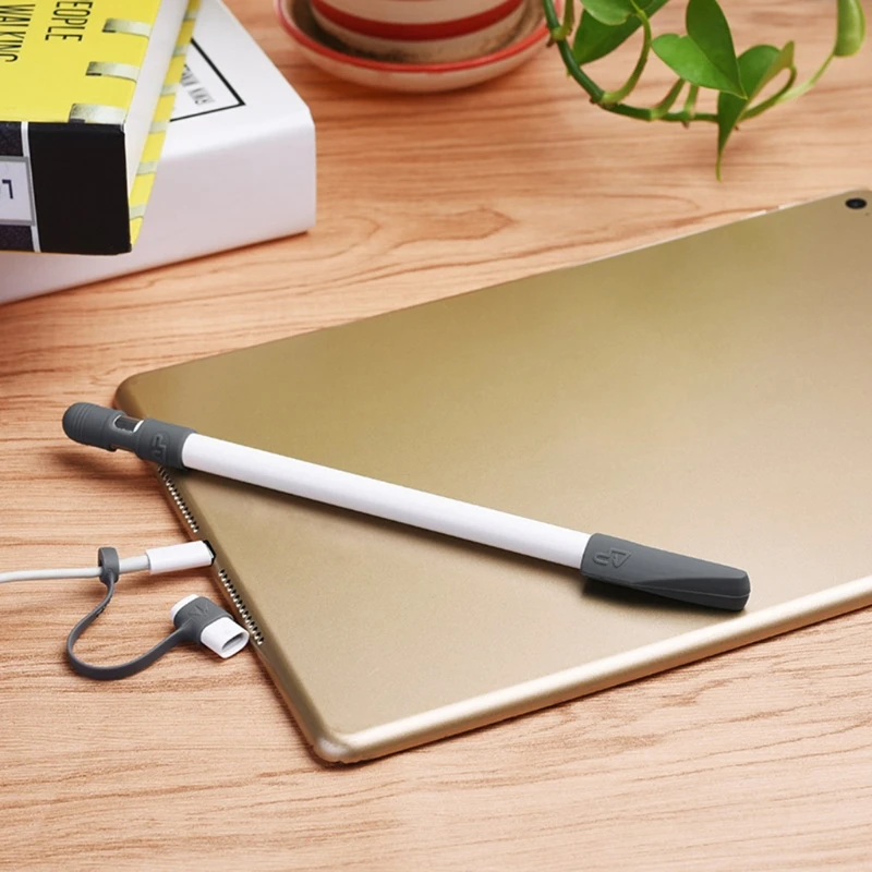 Колпачок держатель+ наконечник крышка кабель адаптер трос комплект из 3 предметов для Apple Pencil