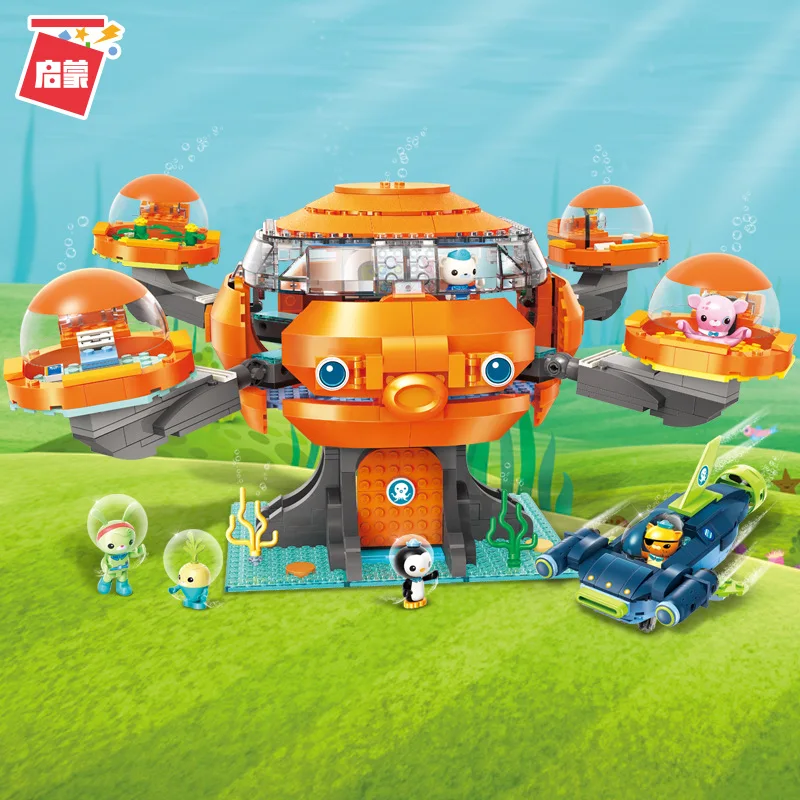 Octonauts строительный блок Octopus Gup субмарина лодка окт под с детской