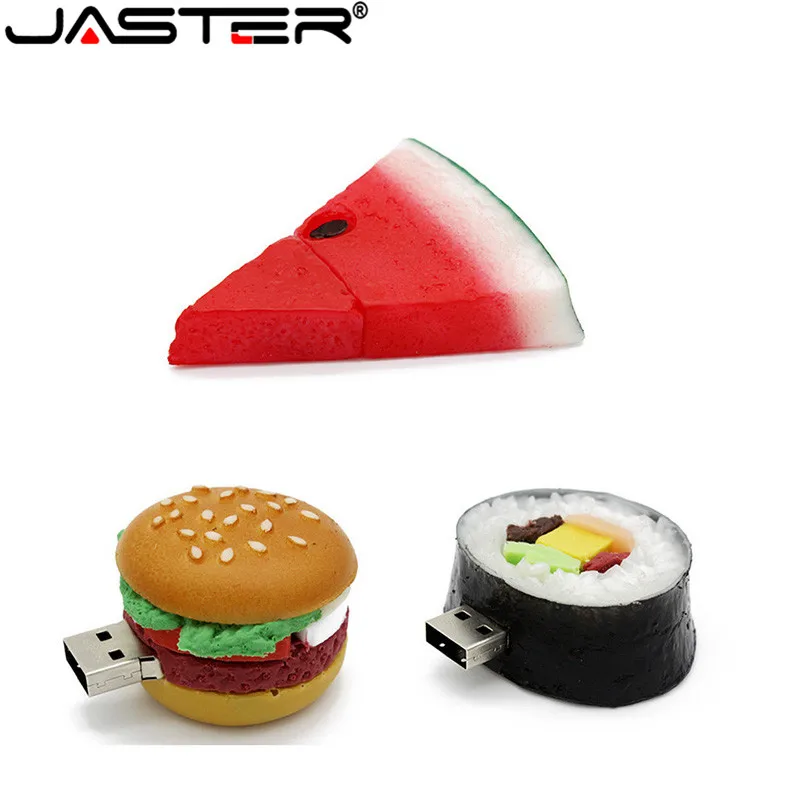

JASTER Hamburger food usb flash drive creative sushi watermelon pendrive pen drive 4gb 16gb 32gb 64GB memory stick u disk gift