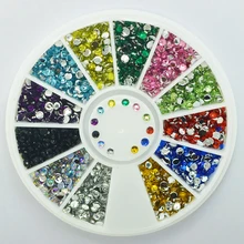 Смешанные 12 цветов украшения для маникюра, хрустальные блестящие стразы для ногтей, инструменты с сывороткой, сделай сам, украшение из драгоценных камней