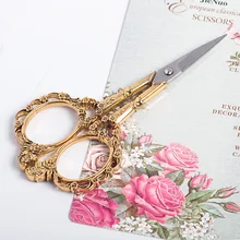 Ciseaux à motif floral de Style Vintage européen, coupe-feuille, couturière, ciseaux à fleurs, outil de tissu à coudre Antique