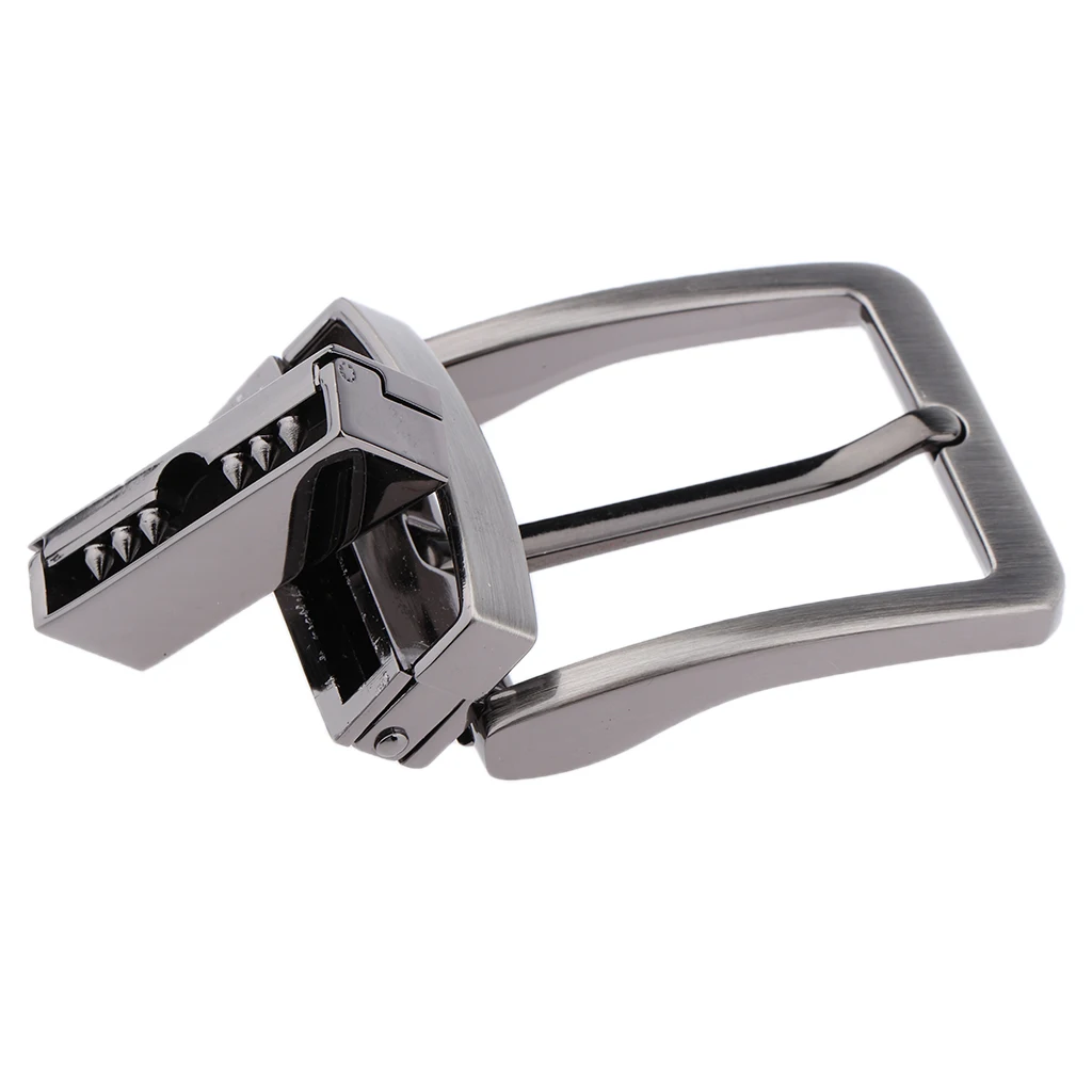 2Pcs Alloy Reversible Belt Buckle Single Prong Rectangular Pin Belt Buckle