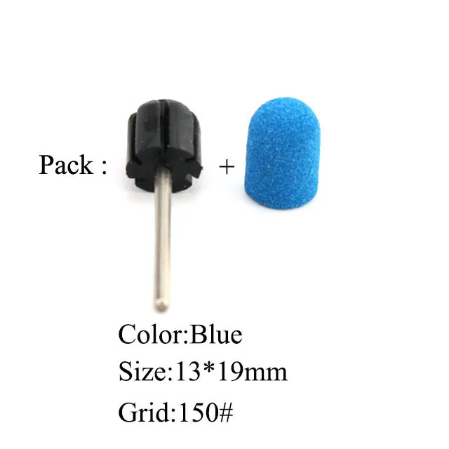 1 шт. шлифовальные колпачки многоразмерные Электрические шлифовальные ленты для ногтей с резиновой пилкой для педикюра Аксессуары Инструмент для дизайна ногтей - Цвет: Blue-2
