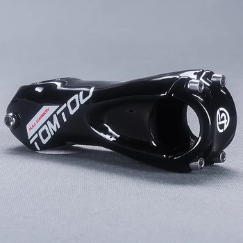 

TOMTOU Full Carbon Road Mountain Bike Stem 80/90/100/110/120mm 10 Degrees MTB Parts 135g UD Glossy White - T67T81