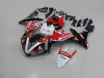 

Injection mold Fairing kit for YAMAHA YZFR1 04 05 06 YZF R1 YZF1000 2004 2005 2006 ABS Red white black Fairings set+gifts YB08