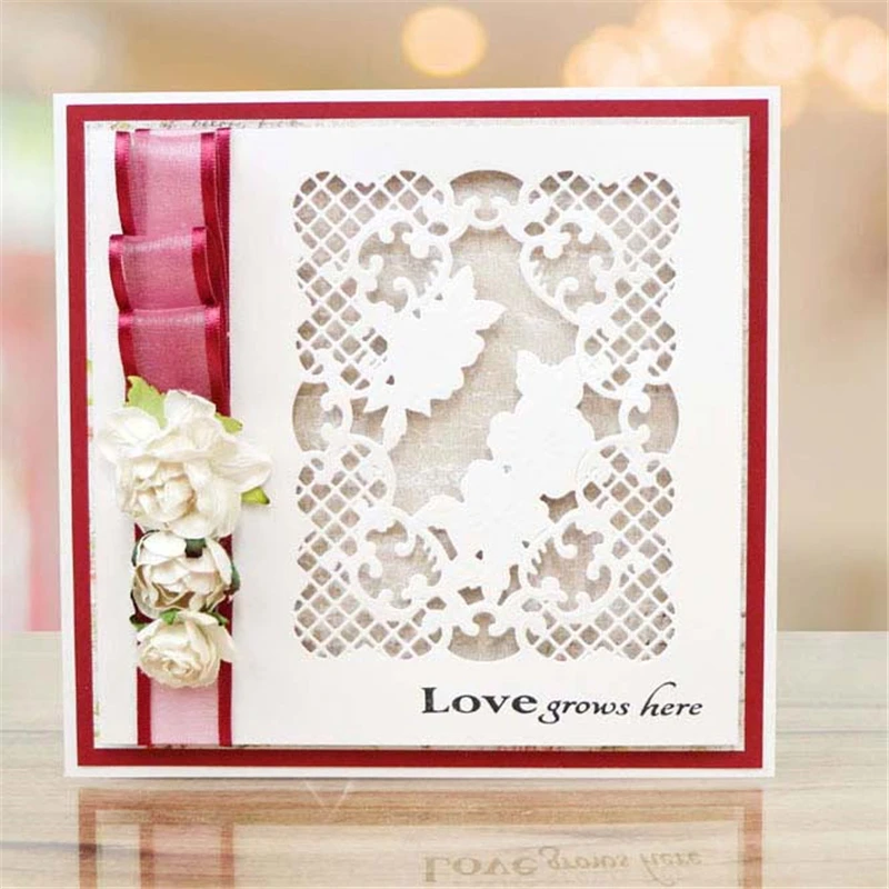 

Naifumodo Flower Frame Metal Dies Cutting Dies Scrapbooking Embossing Dies Cut Stencils Cards Craft Dies for New 2019