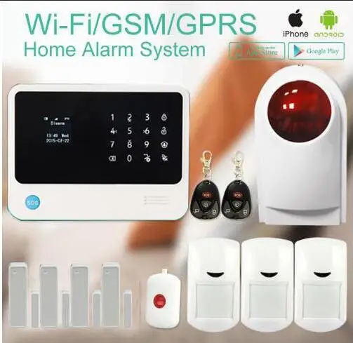 G90B home security gsm alarm system with GPRS wireless home alarm system support andriod IOS app