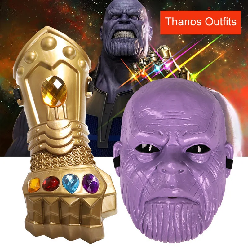 JYZCOS Kids Avengers Endgame Thanos Costume Mask Infinity Gauntlet Glove Halloween Costumes for Boys Marvel Superhero Cosplay JYZCOS Kids Avengers Endgame Thanos Costume Mask Infinity Gauntlet Glove Halloween Costumes for Boys Marvel Superhero Cosplay