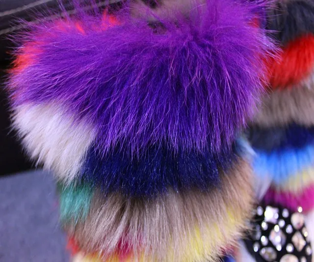 Популярные женские разноцветные зимние сапоги до середины икры с лисьим мехом женские теплые плюшевые зимние сапоги ручной работы на толстой подошве без застежки с натуральным лисьим мехом