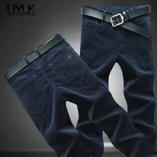 Осень, новые модные вельветовые брюки, деловые штаны для досуга, Мужские Молодежные прямые штаны, повседневные штаны в полоску