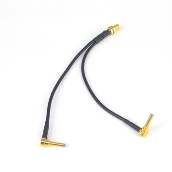 

10 piece/lot RF Cable SMA Female to Dual MS156 Double Plug Right Angle Connector Adapter Extension Modem Cable 6''