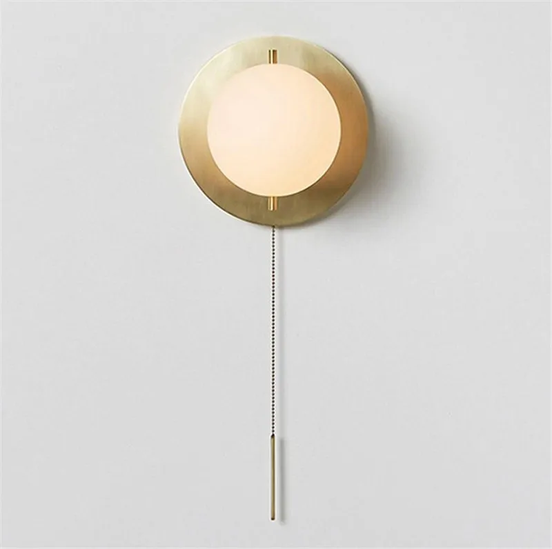 

Nordic, Post-modern, Minimalist Personality Style, Designer Style, Living Room, Corridor, Brass 15cm Ball Wall Lamp