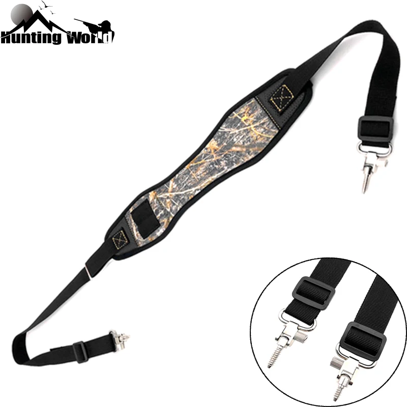 

Tactical Adjustable Neoprene Rifle Shot gun Sling Gun Strap with Quick Detach Swivels Screws for Hunting Airsoft Shooting Caza